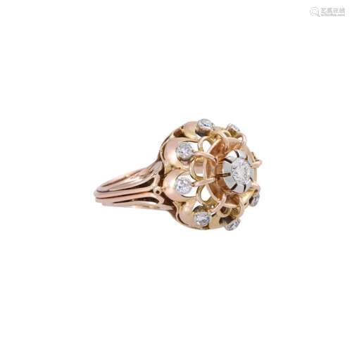 Ring with diamonds total ca. 0,40 ct,