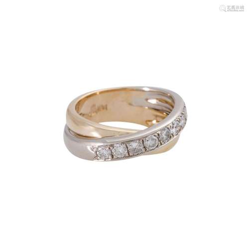 Ring with diamonds total ca. 0,8 ct,