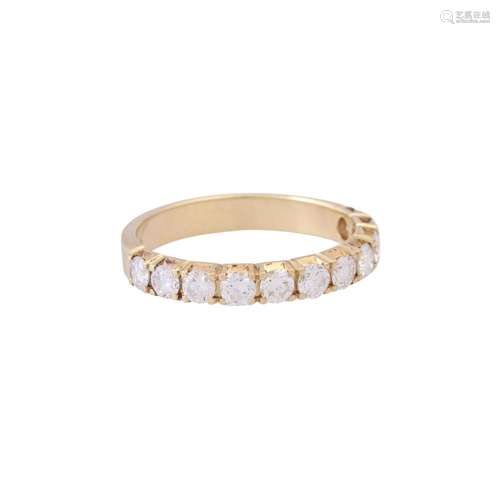 CHRISTIAN BAUER memoir ring half set with 11 diamonds,