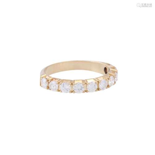 CHRISTIAN BAUER memoir ring half set with 10 diamonds,