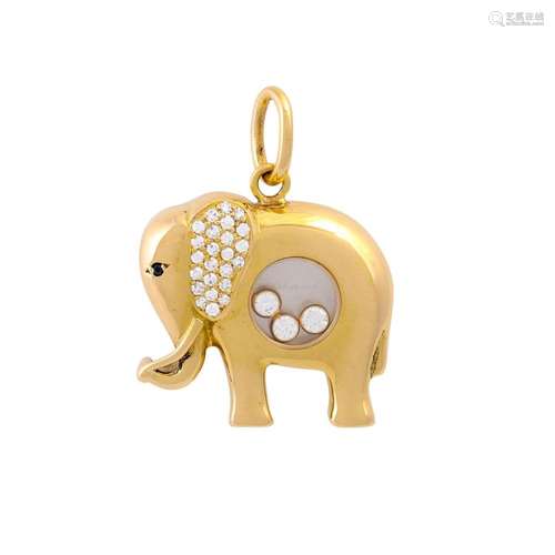 CHOPARD pendant "Elephant" with diamonds of approx...