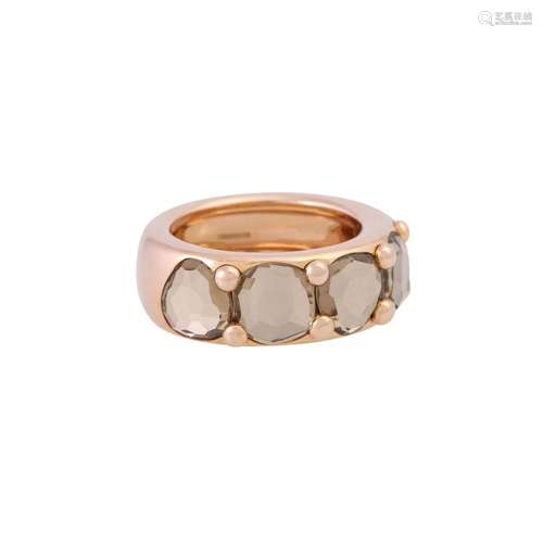 POMELLATO ring with 5 faceted citrines,