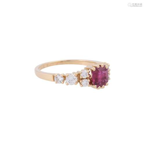 Ring with ruby ca. 1,1 ct