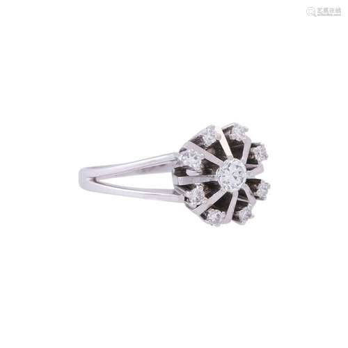 Ring with diamonds total ca. 0,50 ct,