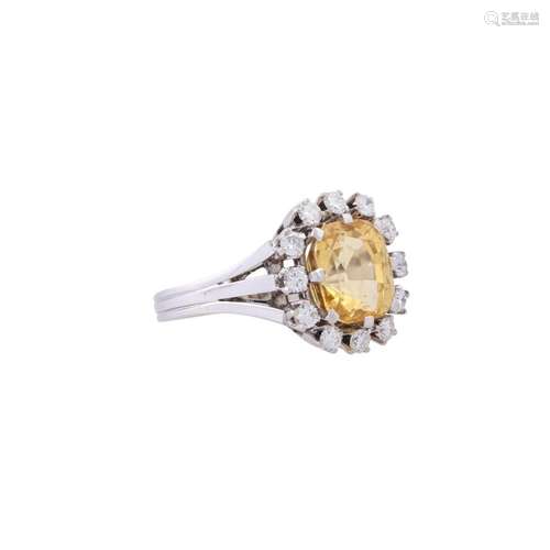 Ring mig yellow sapphire ca. 4,5 ct