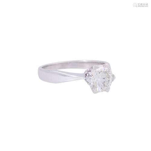 Ring with solitaire brilliant 1.37 ct,