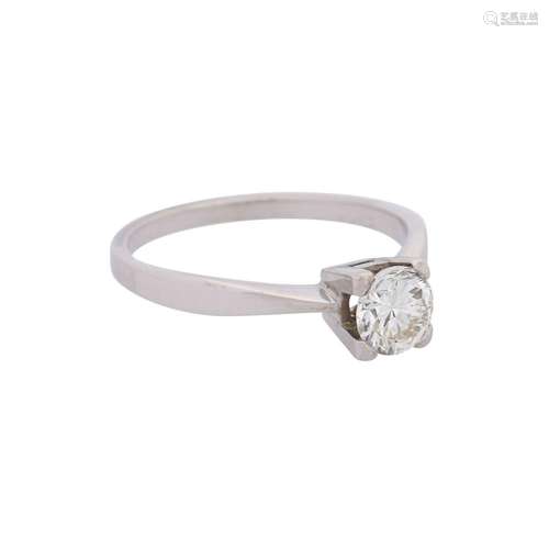 Solitaire ring with diamond of approx. 0.85 ct,