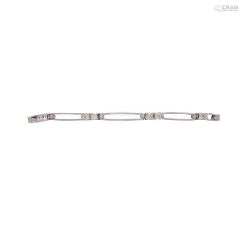 Bracelet with diamonds total ca. 0,40 ct,