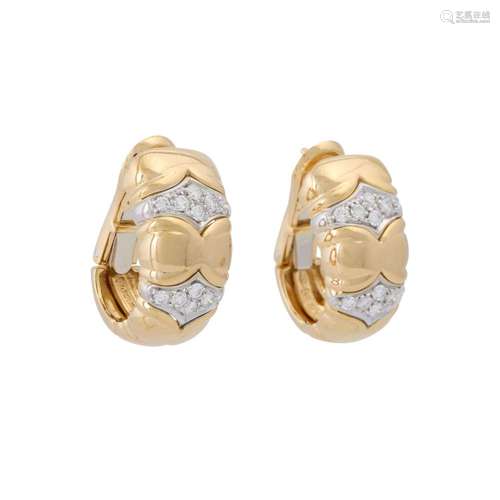 WEMPE pair of hoops with diamonds