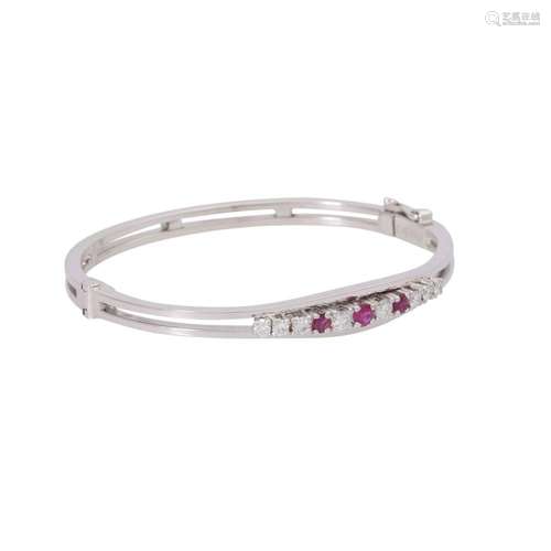 Bangle with rubies and diamonds