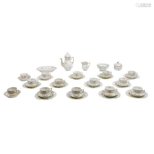 HEREND 45-piece mocha service 'Batthyány', 20th c.