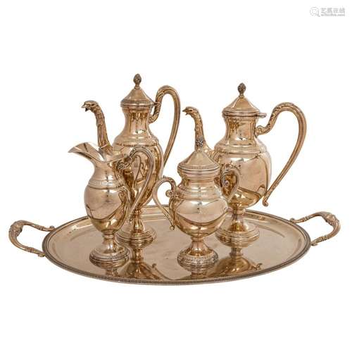 ITALY, Tea and coffee service, 925. Silver