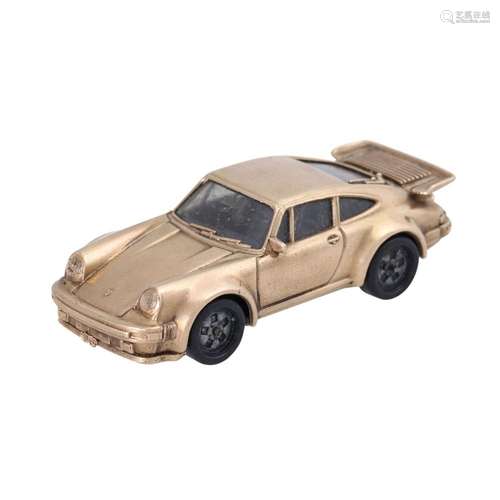 PORSCHE 930 Turbo miniature model solid gold,