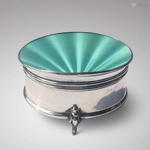 Silver And Enamel Jewellery Box