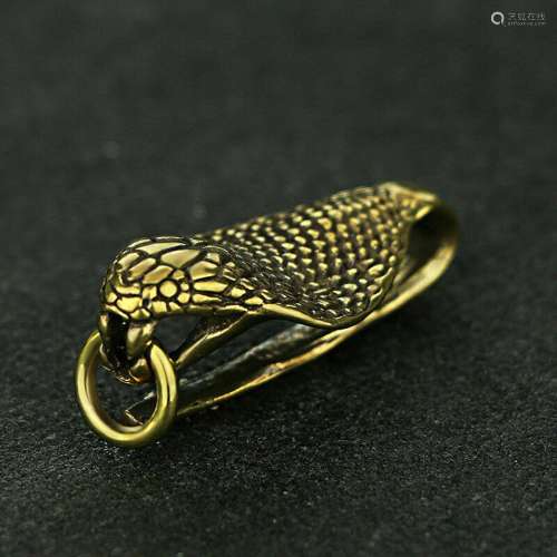 China Antique Collection Brass Cobra Belt Buckle Accessories