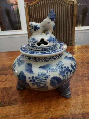 Large Chinese Porcelain Incense  Burner