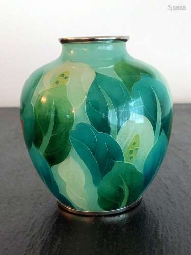 A Japanese Plique-a-jour vase by Ando Jubei Company