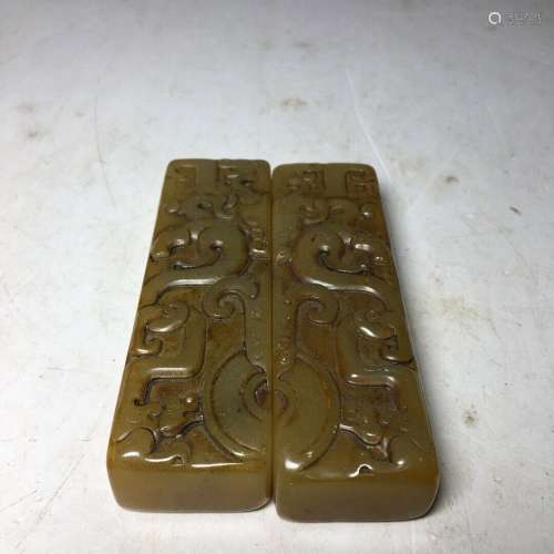 Chinese Natural Shoushan Stone Hand carved Exquisite Seal 63...