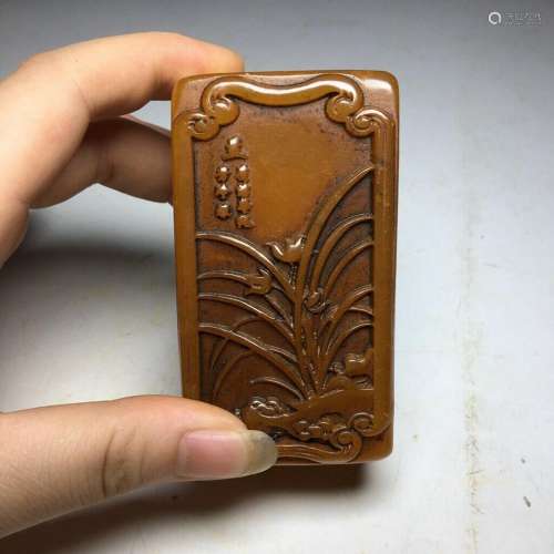 Chinese Natural Shoushan Stone Hand carved Exquisite Seal 30...
