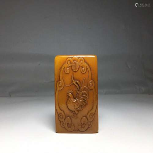 Chinese Natural Shoushan Stone Hand carved Exquisite Seal 48...