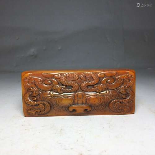 Chinese Natural Shoushan Stone Hand carved Exquisite Seal 20...