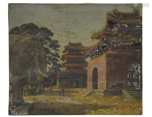 刘荣枫 油画 风景 昭和17年