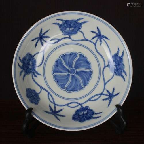 Chinese Ming Chenghua Blue and White Porcelain Okra Pattern ...
