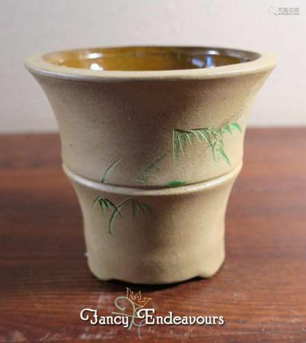Chinese Yixing Porcelain Light Zisha Clay Brush Pot or Vase ...