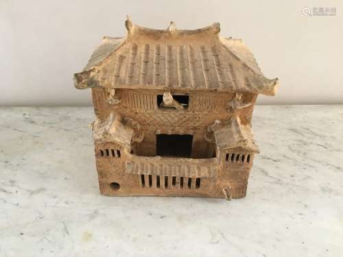 Maison Miniature En Terre Cuite - Epoque Han