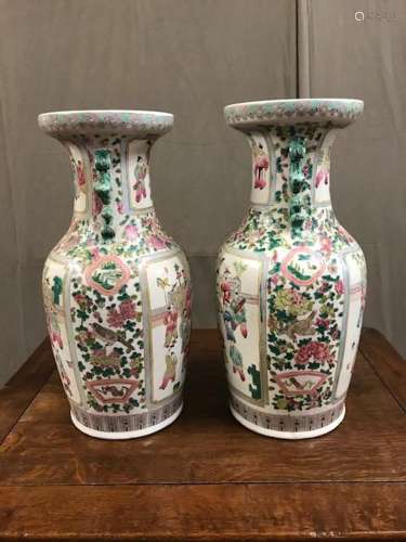 Paire De Vases Chinois 20ème