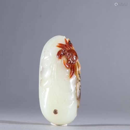 Hetian jade seed makings eight party to the original stoneSp...