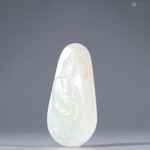 Hetian jade seed makings guanyin listedSpecification: 7.9 4 ...