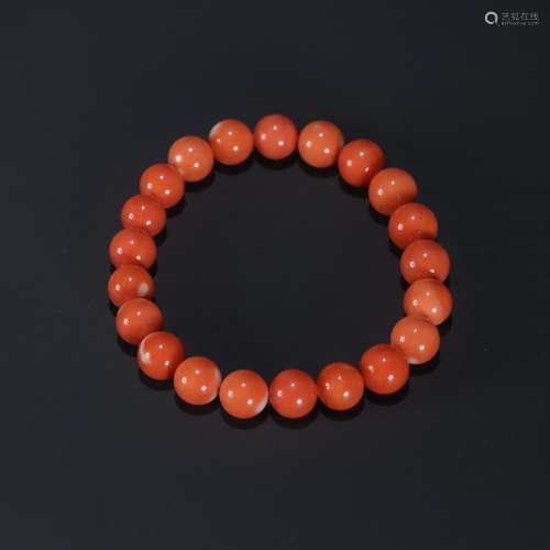 The coral hand round bead stringSpecification: bead diameter...