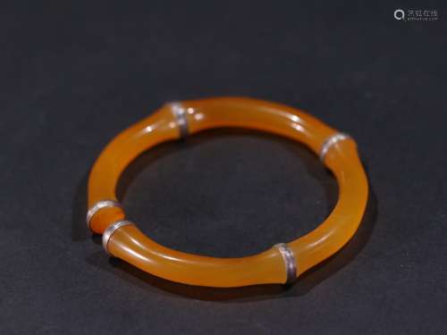 Liao, agate silvering bracelet.Specification: a thick 0.77 c...