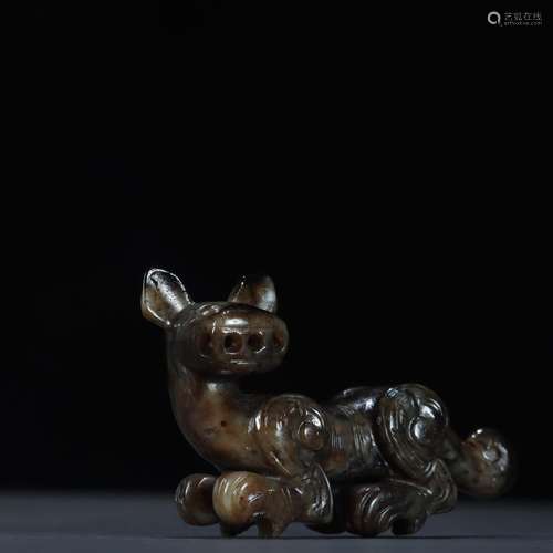 Ancient jade beast grain furnishing articlesSpecification: h...