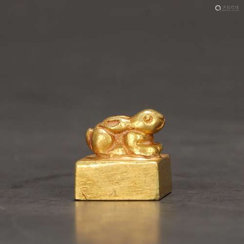 - "rabbit" button seal of pure goldSpecification: ...