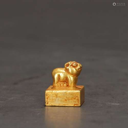 - bear button seal of pure goldSpecification: high 1.8 cm wi...