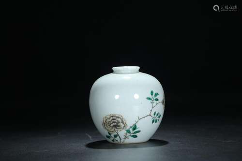 , "" youligong bucket color peony grains water jar...