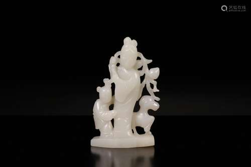 Furnishing articles, hotan jade lady boySize: 6 x 3 x 10 cm ...