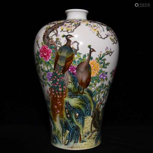 Pastel splendor in painting of flowers and grain mei bottle,...