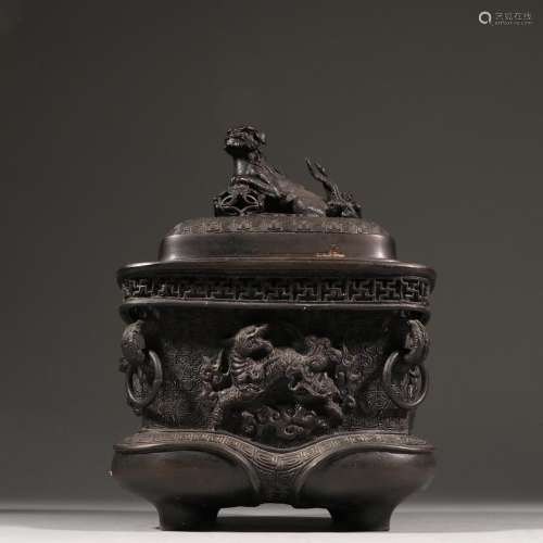 Copper red lion twisted aroma stoveSpecification: 14 cm high...