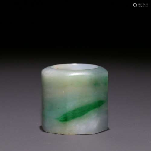 Late jade BanZhi one.Specification: high 2.85 cm inner diame...