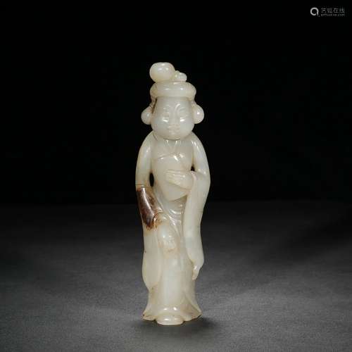 : hetian jade maid furnishing articlesSpecification: 23 cm l...