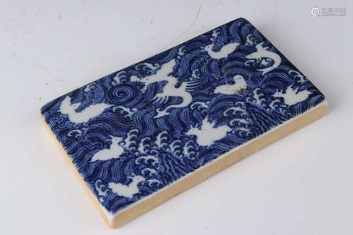 : blue sea grain ceramic tile11 cm length 19 cm width 1.8 cm...