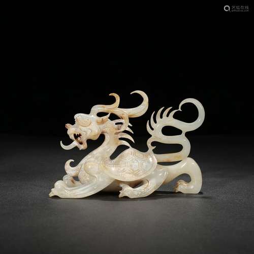 Ancient: hetian jade dragon turtle furnishing articlesSpecif...