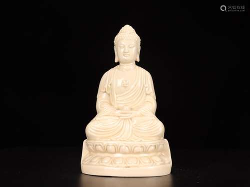 - dehua. Lard yellow "Buddha's statueSpecification:...