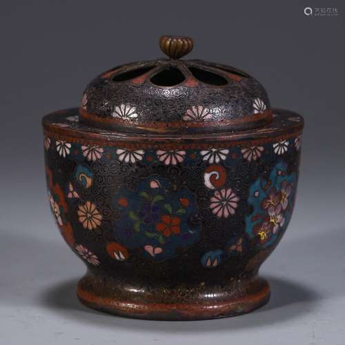 , cloisonne jarSize, diameter of 9 high 8.7 cm weighs 200 gS...