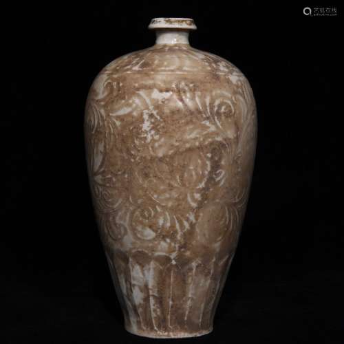 20.5 x11.5 kiln carved flower grain mei bottle