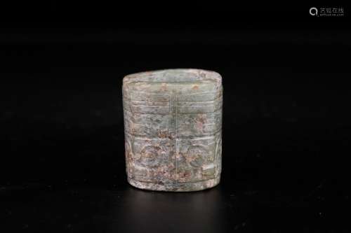 Hetian jade, jade congSize: 5, 4 cm wide weight: 96 gCong fr...