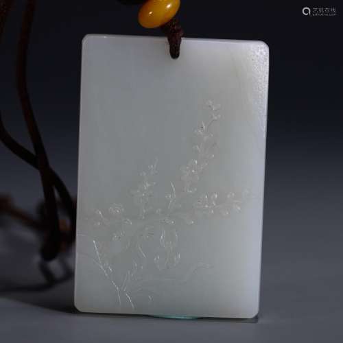 And hetian jade pendant flowersSize, long and 4.2 0.7 6.3 cm...